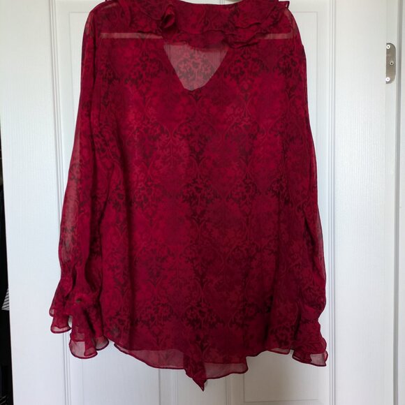 Sheer Chico's Ruffled Blouse - Picture 5 of 6